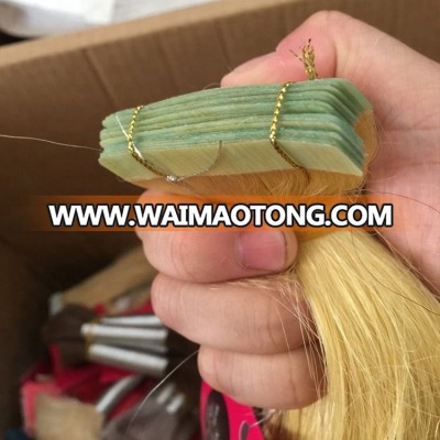 Double Drawn Blonde 613 Virgin Remy Hair tape in hair extensions human